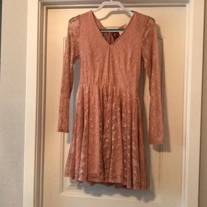 ALTAR ‘ D STATE BLUSH LACE DRESS